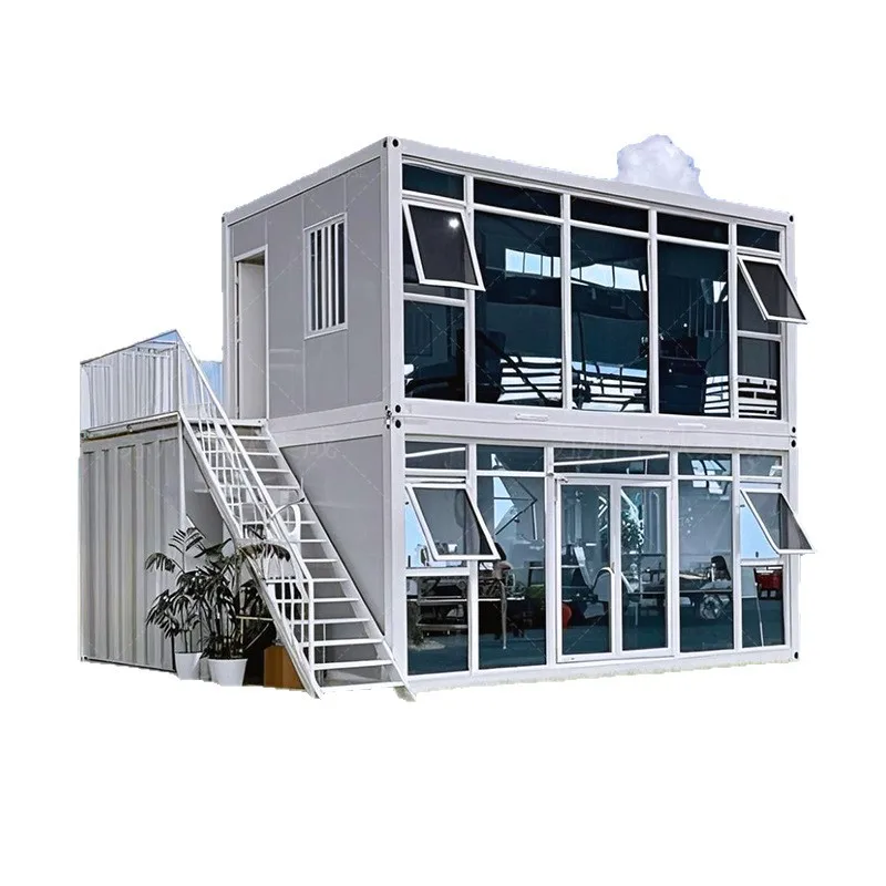 Mobile Prefabricated Houses, Residents, Container Villas, Simple Construction Site Temporary Houses, Fast LCL Glass Curtain Wall