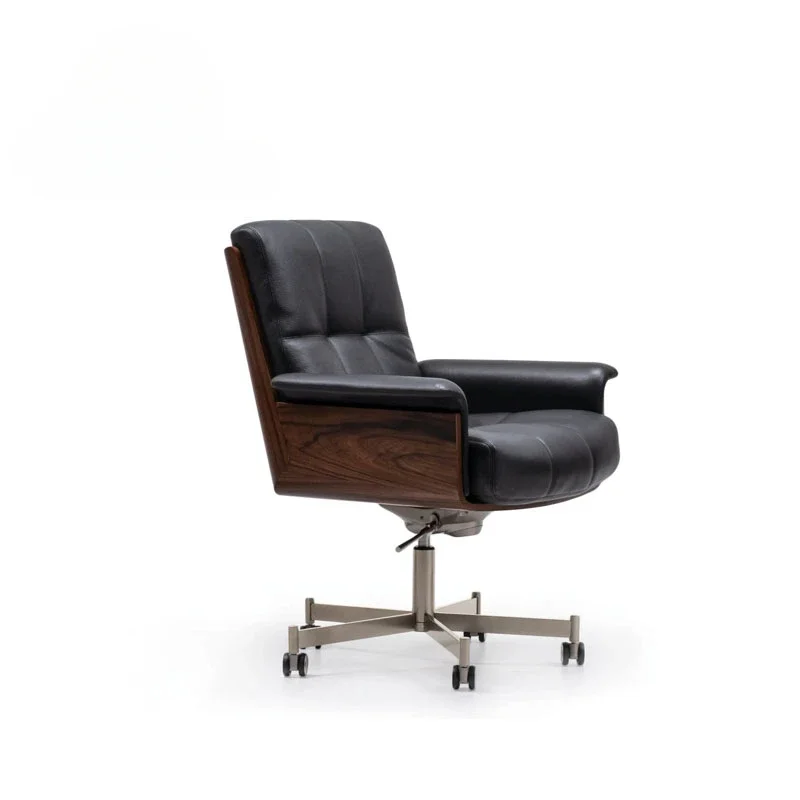 

Modern Furniture Household Use For Leisure Chair Luxury Black Leather Armchair Swivel Lifted Family Office Computer Chair