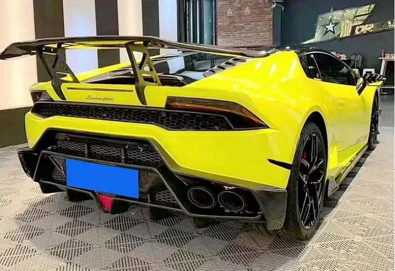 

For Lamborghini Huracan LP610 LP580 14 -19 High Quality Real Carbon Fiber Rear Trunk Lip Roof Spoiler Wing Body Kit
