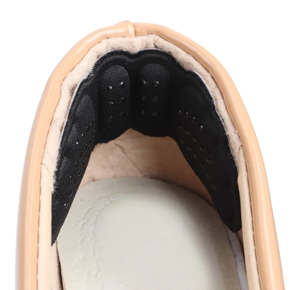5 Pairs Comfortable 4D Sponge Heel Pads Black Thickened Shoe Inserts Butterfly Wing Invisible Heel Stickers Anti-drop Fix