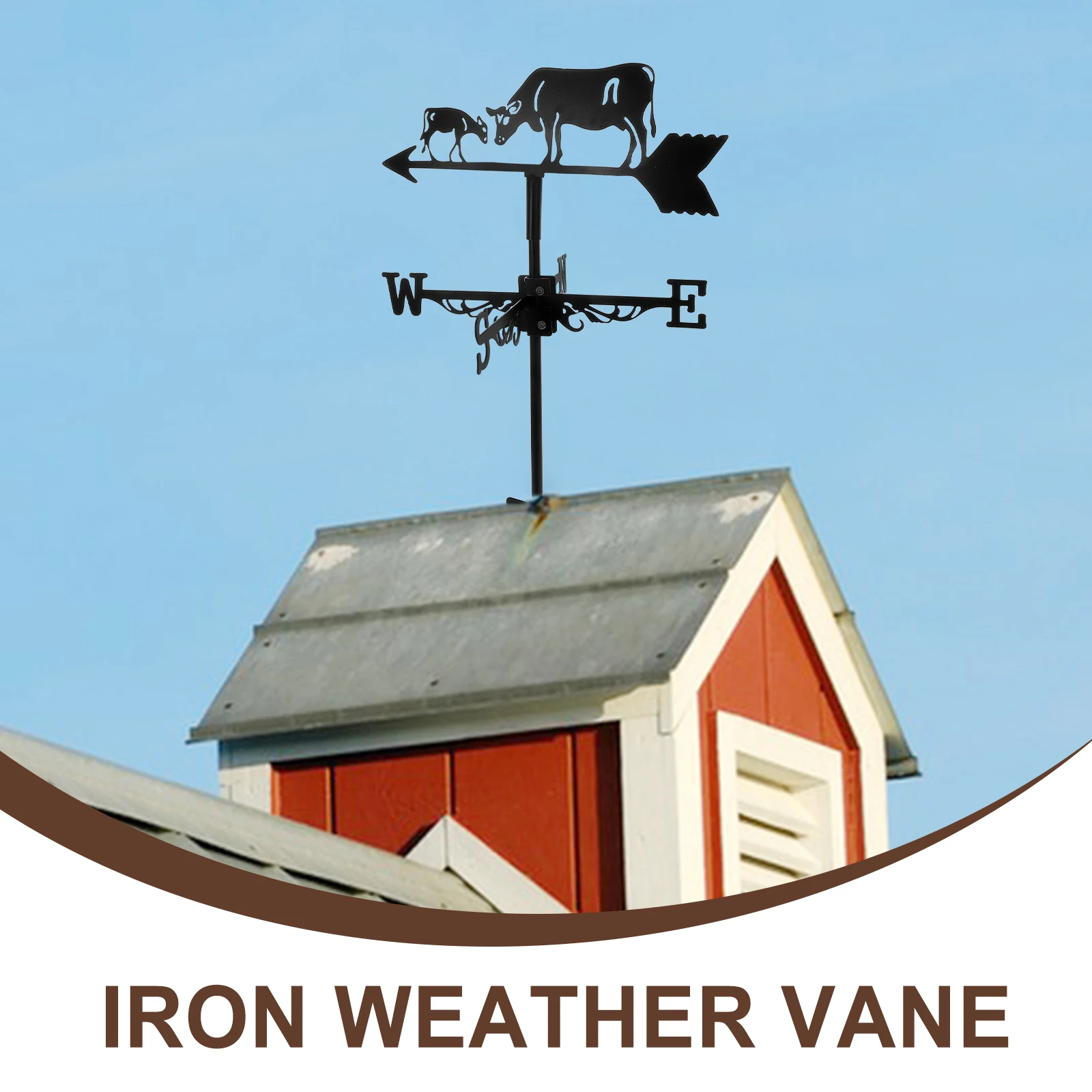 

Retro Iron Design Garden Decor Indicator Wind Indicator for Weather Vane Roof Yard Wind Vane Weather Vanes For Sheds Shed