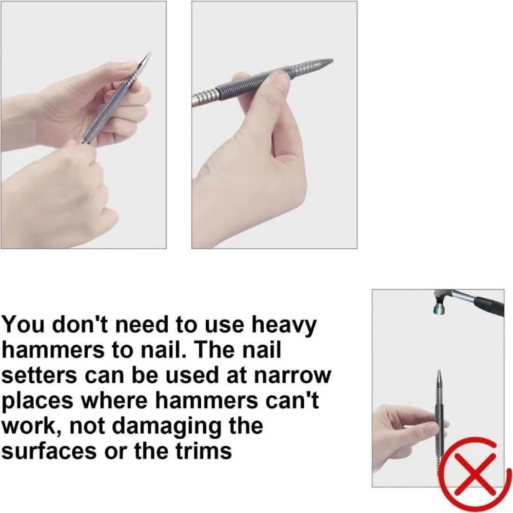 

1/2 шт., металлический центральный пуансон с двойной головкой, безударный инструмент для маркировки отверстий, 1/16 и 3/32 дюйма, подпружиненный дырокол для центральных отверстий