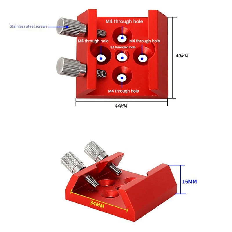 TOP 2X Telescope Finder Scope Base Mount Adapter Flat Base For Dovetail Slot 1/4 Thread Conversion Accessories Red