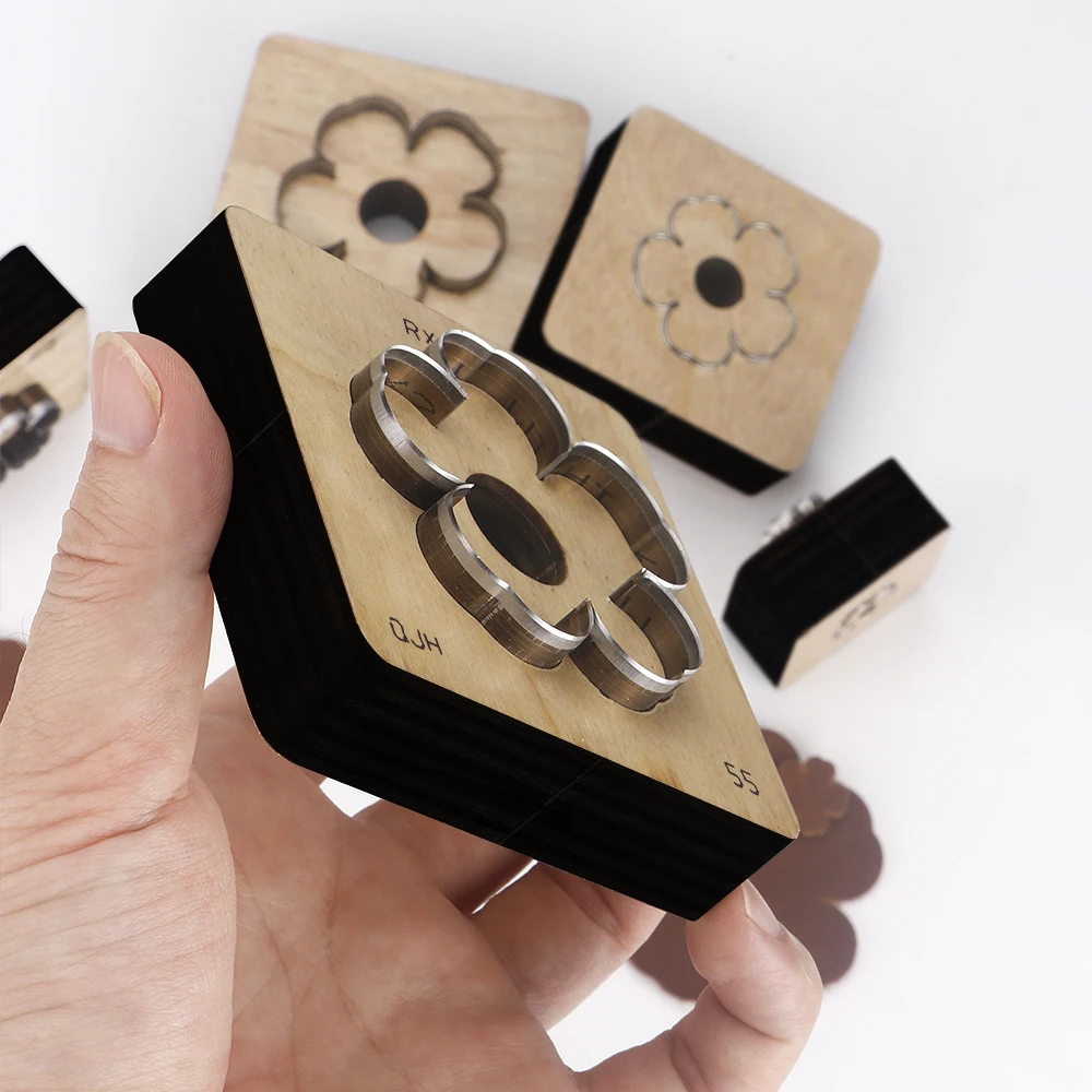 قطعة واحدة من قوالب القطع المصنوعة من الجلد الصناعي الدقيق - أداة قطع قوالب الزهور بخمسة بتلات، أداة حرفية حادة ومتينة لأعمال الجلد بنفسك #2