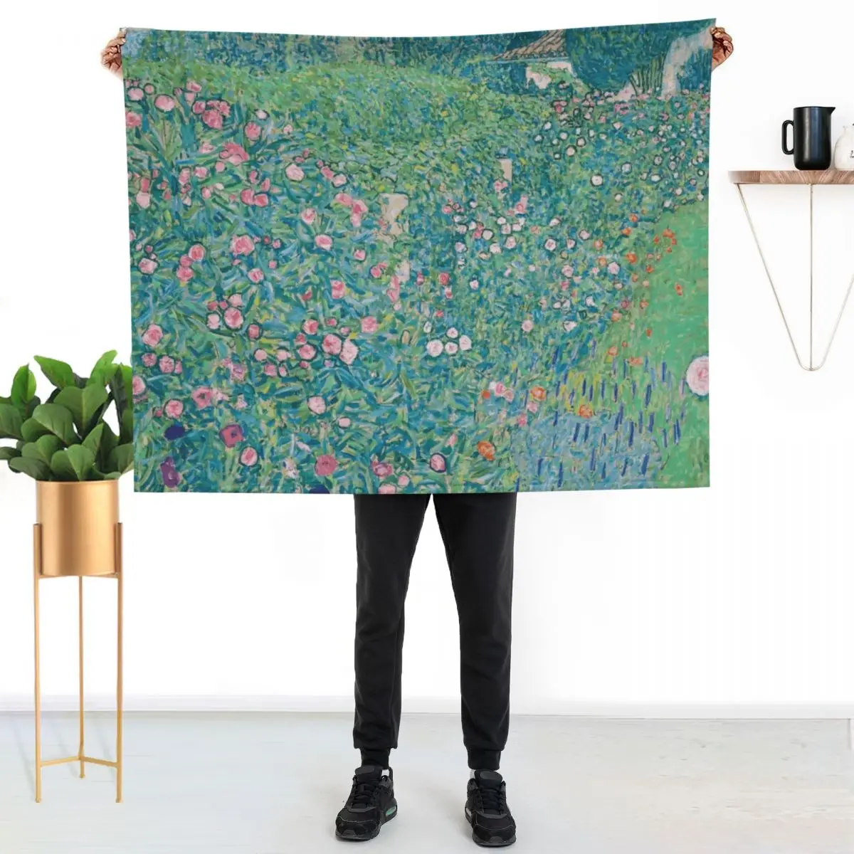 

Gustav Klimt - Italian Garden Landscape Throw Blanket Outdoor Soft Blanket for Picnic Beach Camping