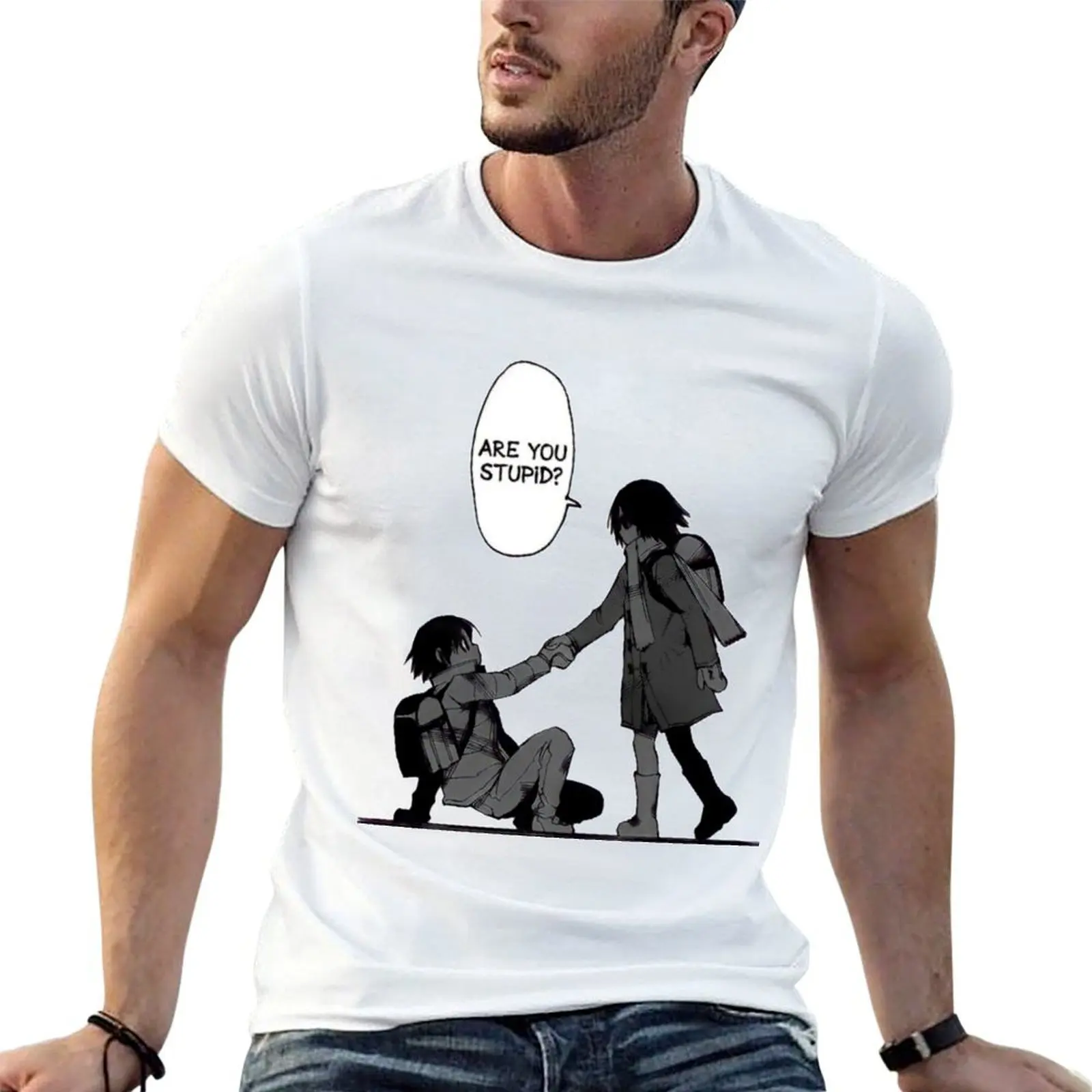 

Erased : Satoru & Kayo manga fanart T-Shirt t shirts cotton 100% t shirts for man cotton soft T-Shirt