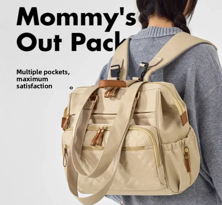 Large-capacity Casual Lightweight Mommy Bag Outdoor Diaper Bag Maternity Backpack Single-shoulder Bag for Mom Kids Baby Items