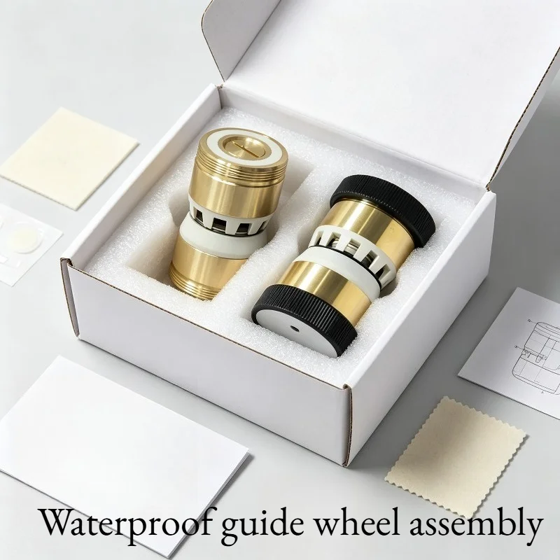 1PC EDM Wire‑Cut Waterproof Guide Wheel Assembly Full Brass Bushing OD 32‑45mm Length 60mm Machine Spare Part