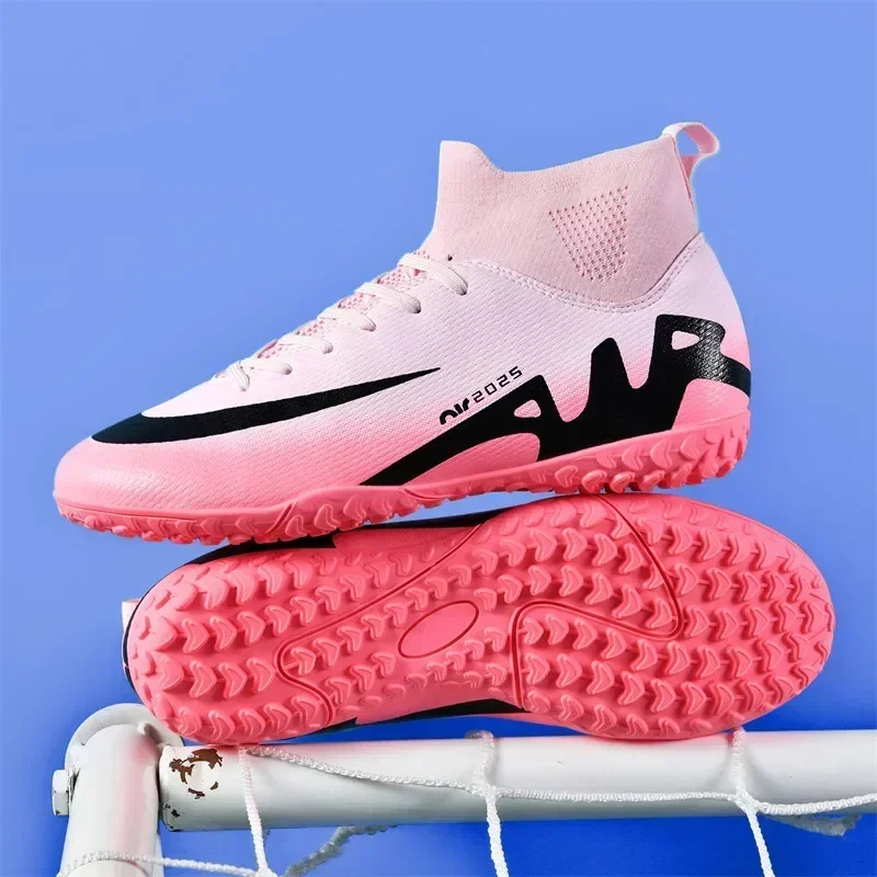 

New Men Ultralight Soccer Shoes Breathable Grass Cleats Football Boots Match Long Spikes Indoor Training Sneakers Drop Shipping