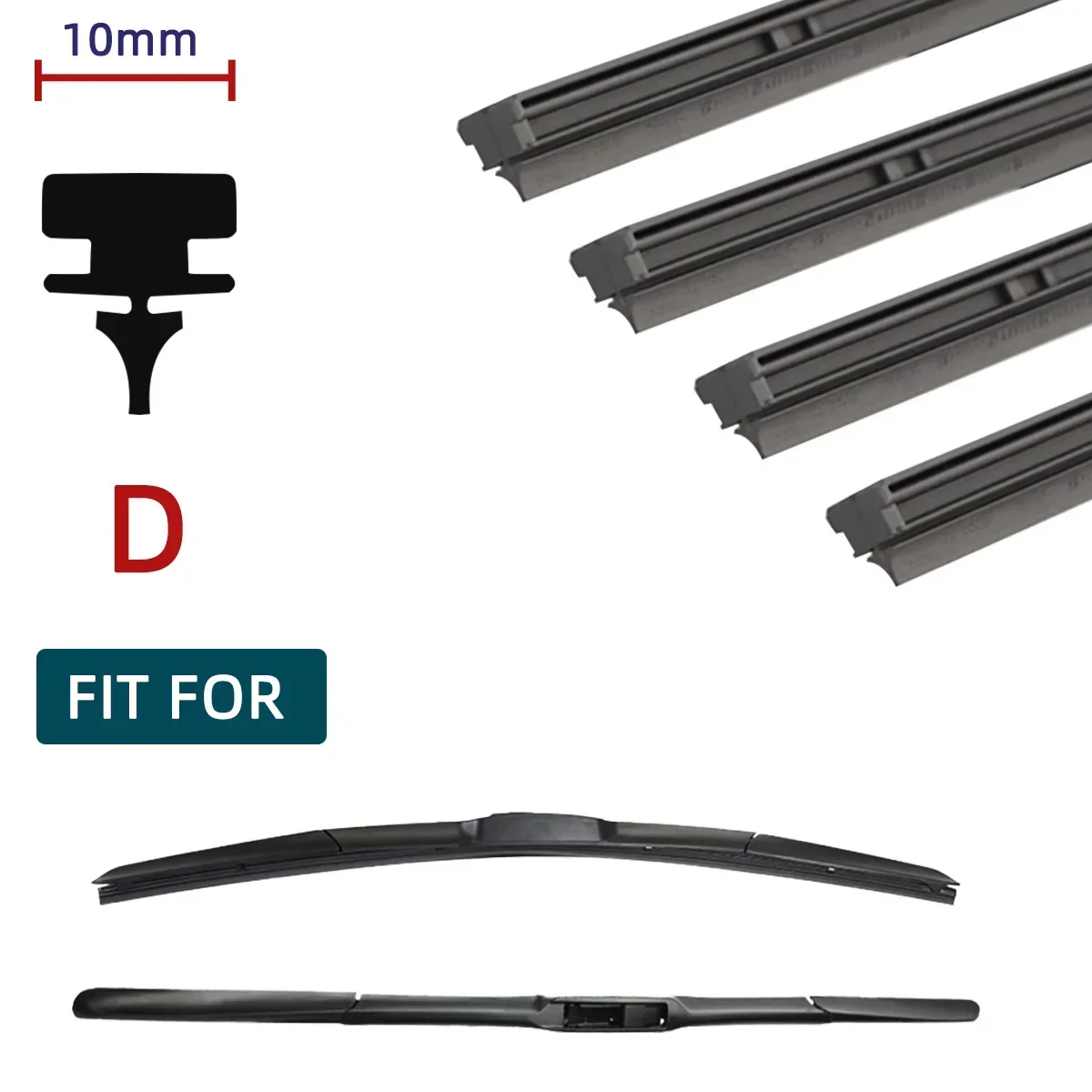 Car Wiper Blade Refill Vehicle Insert Rubber Strip 6mm 8mm Soft 14\