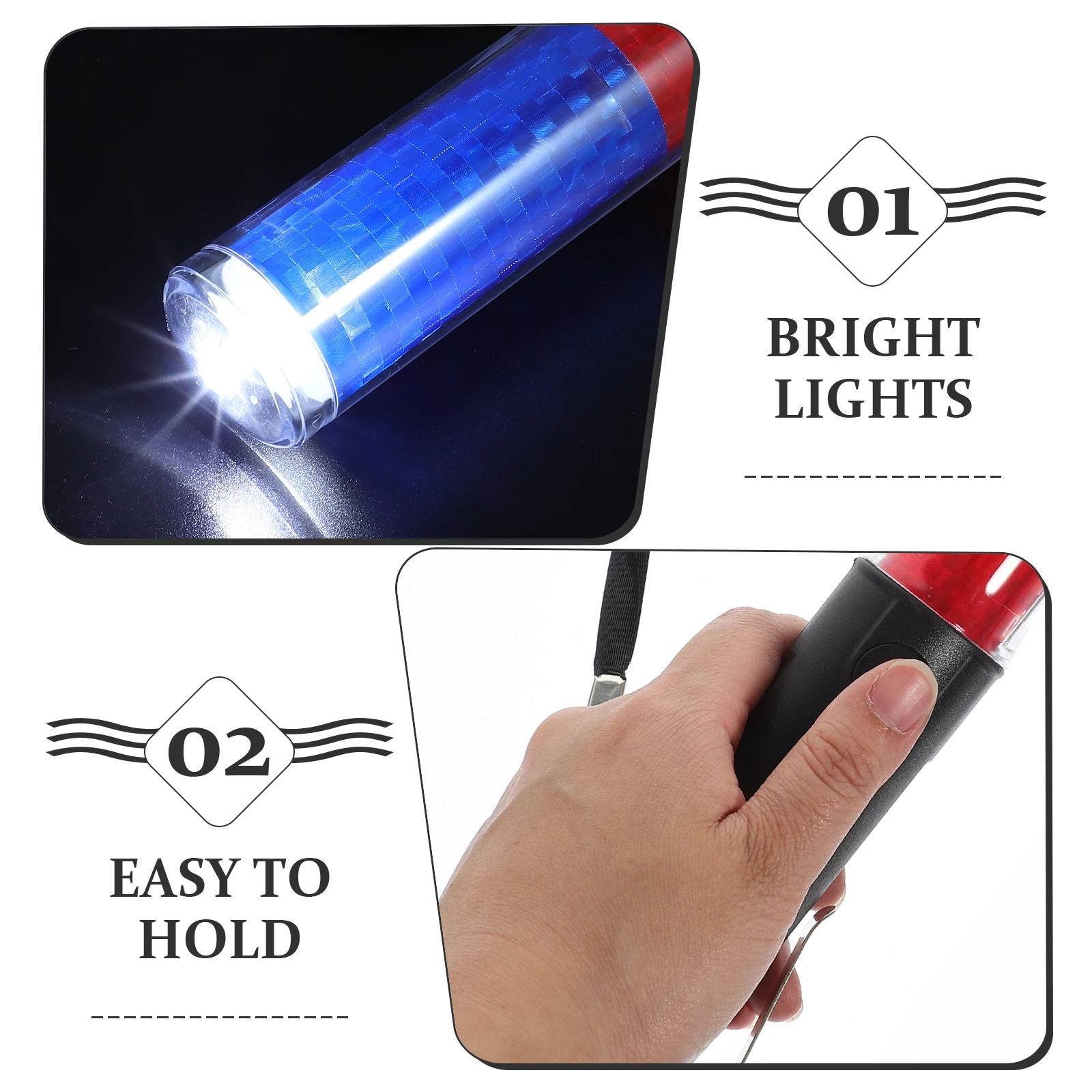 

Gloss Rod Warning Light Glow Sticks Concert Fans Cheering for Party Abs The Dark Led Celebration
