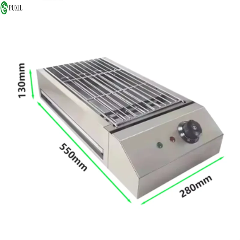 Griglia elettrica commerciale e domestica, barbecue senza fumo, pentola antiaderente e a risparmio energetico, uso multifunzionale