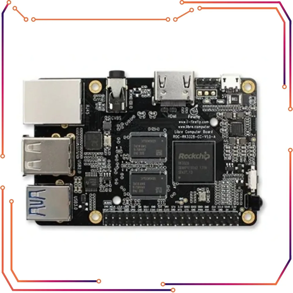 MICROBOT 1PCS/LOT! firefly ROC-RK3328-CC quad-core 64-bit open-source development motherboard for Android and Linux multi-system