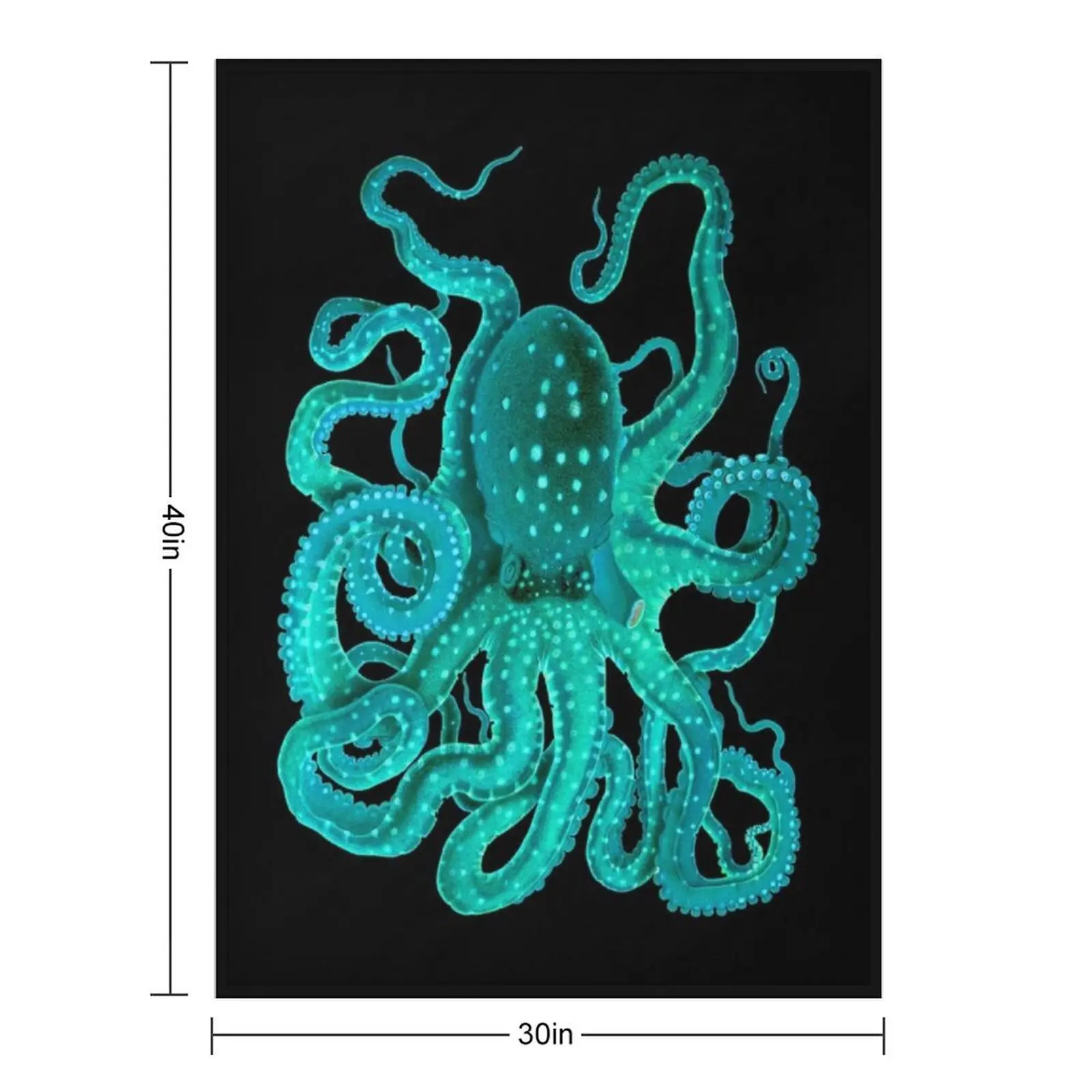 Turquoise Octopus Too Throw Blanket Quilt warm winter Hairys Designers Cute Baby Blankets