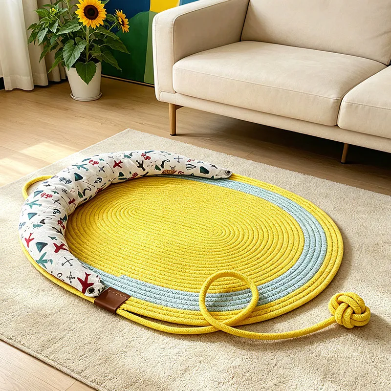 

Party Cute Modern Dog Bed Durable Oval Unique Designer French Dog Supplies Indoors Essentials Cama Para Perro Pet Supplies