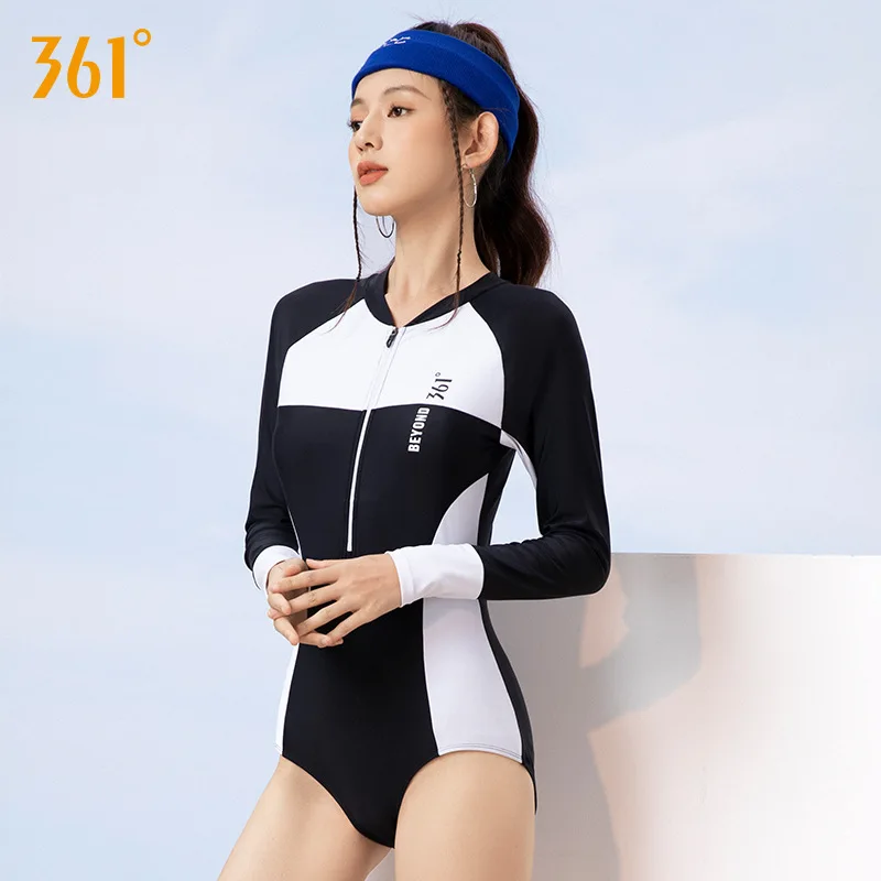 361 Women Professional One Piece Water Sports Competitive Surfing SwimSuit WaterProof Qucik-Drying Racing Bathing Beach Wear