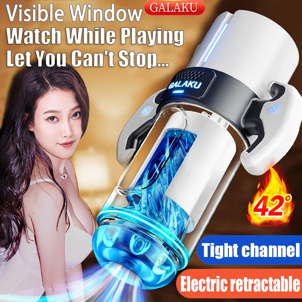 

18 Automatic Telescopic Rotation Male Masturbation Goods Vibrator Sex Toy Aircraft Cup Sucking Penis Machine Vibration Pussy