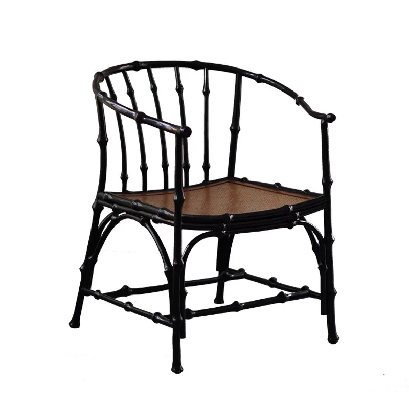 bamboo armchair, Ming furniture armchair, antique Chinese leisure chair, classical tea set back chair
