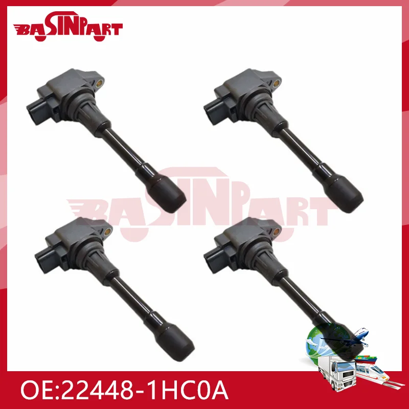 

Basinpart UF719 GN10648 Ignition Coil For Nissan Altima Rogue Sentra 1.8L 1.6L 2.5L L4 22448-1HC0A 48848 SKC861 224485RB0A