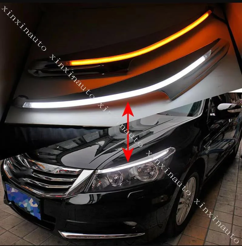 For Honda Accord 2008 2009 2010 2011 2012 2PCS/SET LED Headlight DRL Daytime Running Light Turn Signal
