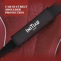 2pcs Car Styling INITIALE PARIS Emblem Leather Seat Belt Cover For Megane Duster Laguna Safrane Alpine RS GT Sport  Accessories