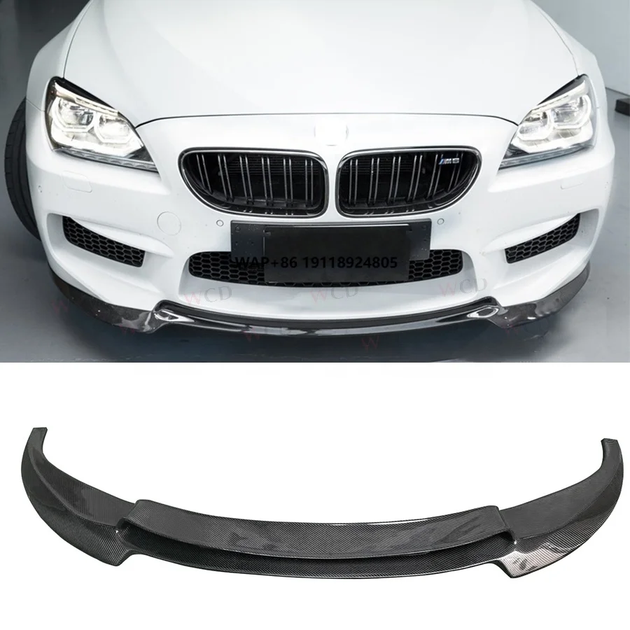 

For 6 Series F06 F12 F13 M6 2012-2016 Carbon Fiber V Style Front Bumper Lip New Condition M6 Bodykit