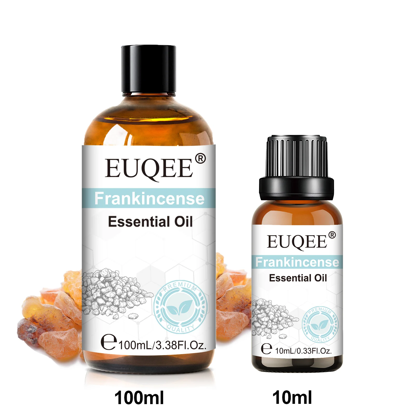 Euqee 10ml 100ml Natural Plant Essential Oil Frankincense Lemongrass Citronella Fragrance Oil For Diffuser Aroma Candle