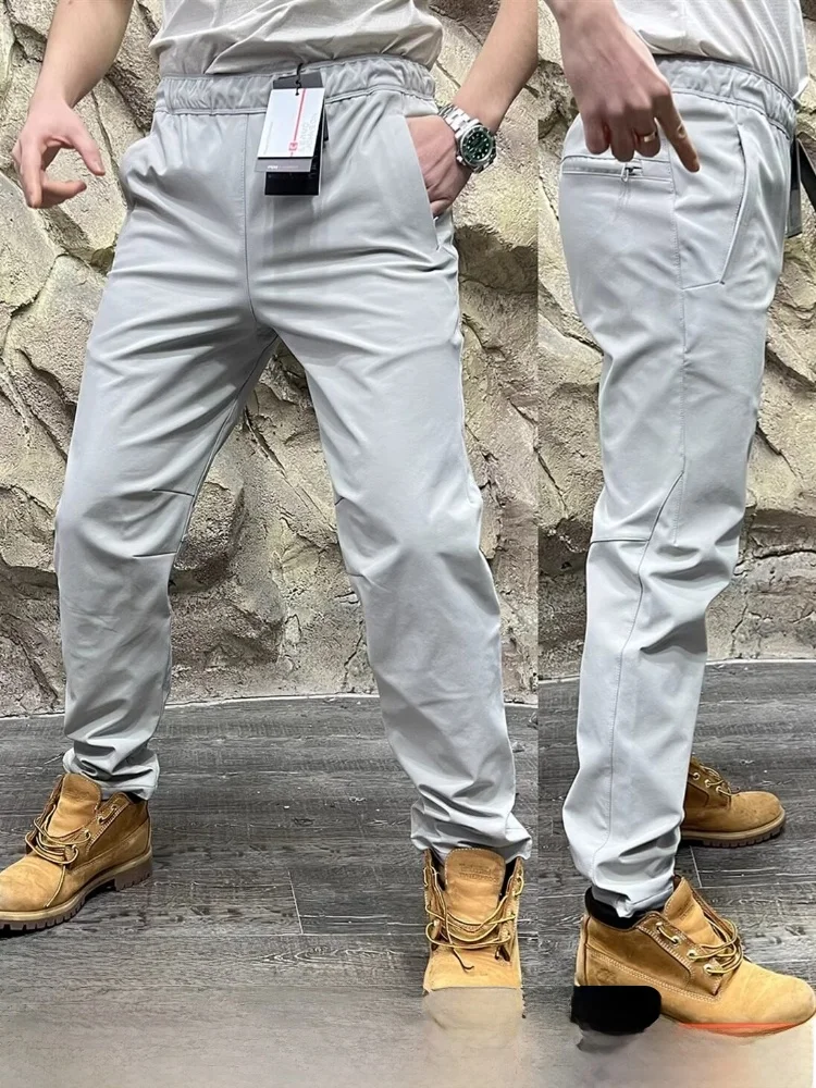 

Leavo Johnson 3D Tailored Waterproof Fce Lined Soft ell Men's Casual Pants Breathable Straight Leg Trousers for Youth