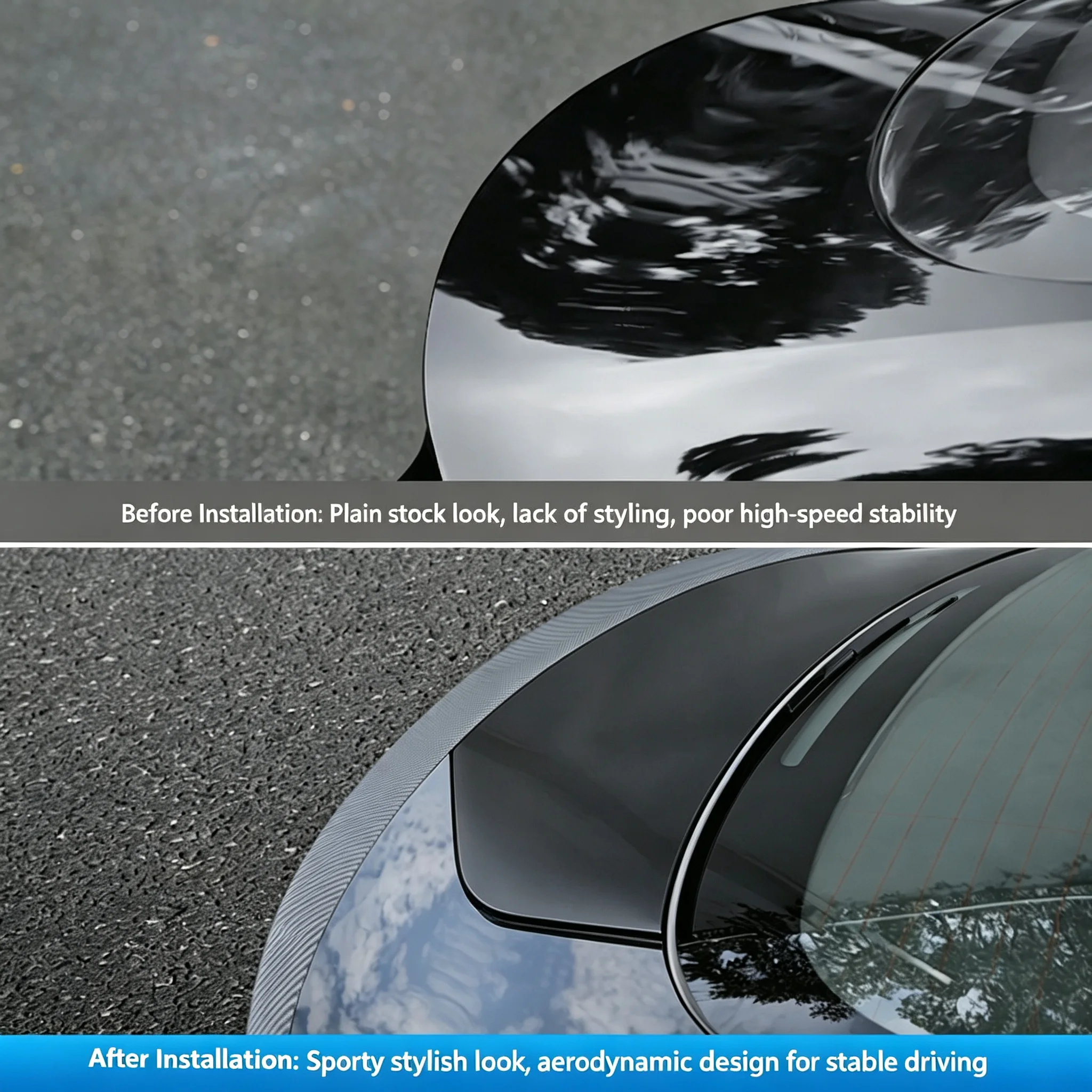For Tesla Model Y Juniper 2021-2026 ABS Rear Spoiler Car Wing Lip Rear Trunk Spoiler Exterior Modification Auto Accessories