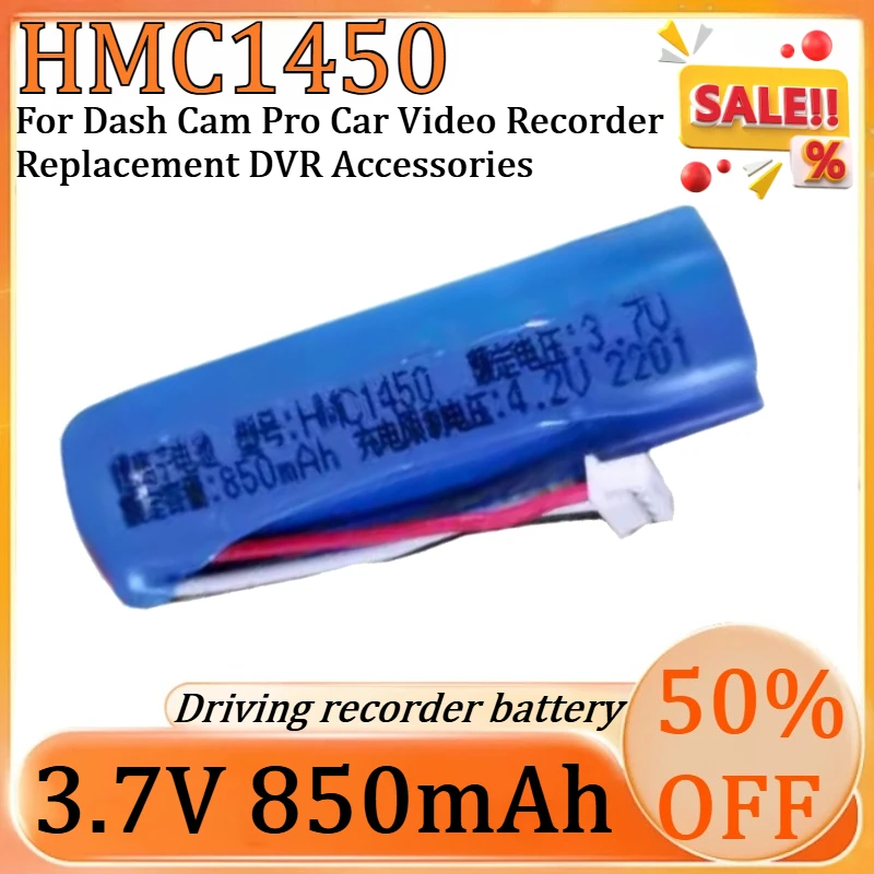 HMC1450 3.7V 70mai Battery Lithium Battery Hmc1450 For Dash Cam Pro Car Video Recorder Replacement DVR Accessories 1000mah Pilas