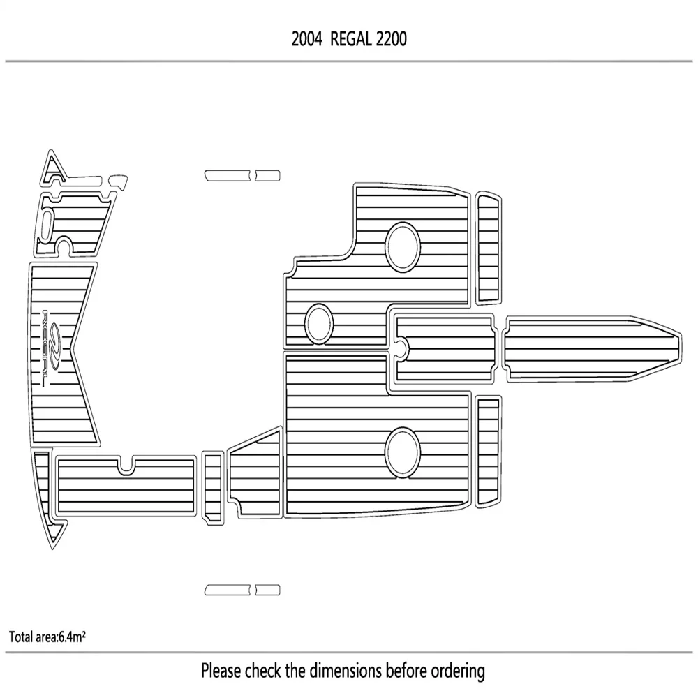 

2004 RE-GAL 2200 подкладки для плавательной платформы в кабине 1/4 дюйма 6 мм EVA, искусственный Тиковый напольный коврик SeaDek, маринемат, стиль Gatorstep, самоклеящиеся