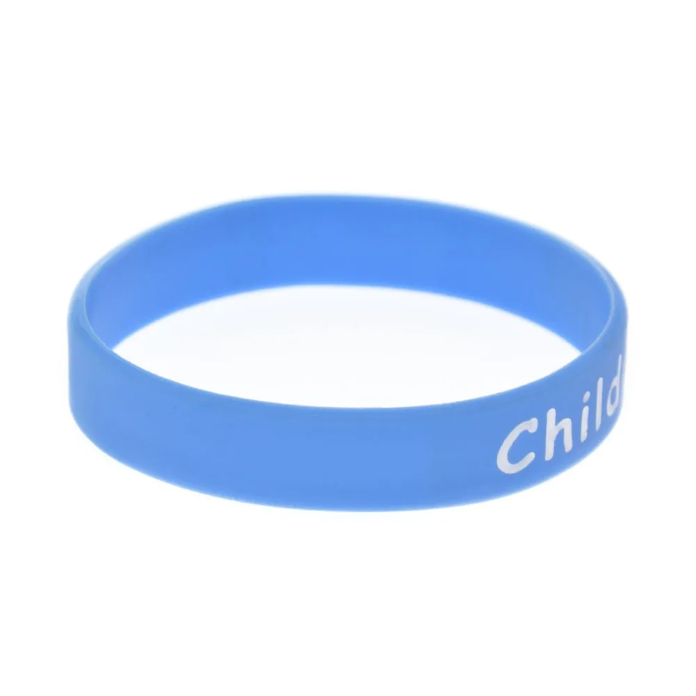 1 Stück blaues Silikonarmband „Kinder sind nett“ – Geschenk für Schüler, inspirierender Armreif – Detail 6