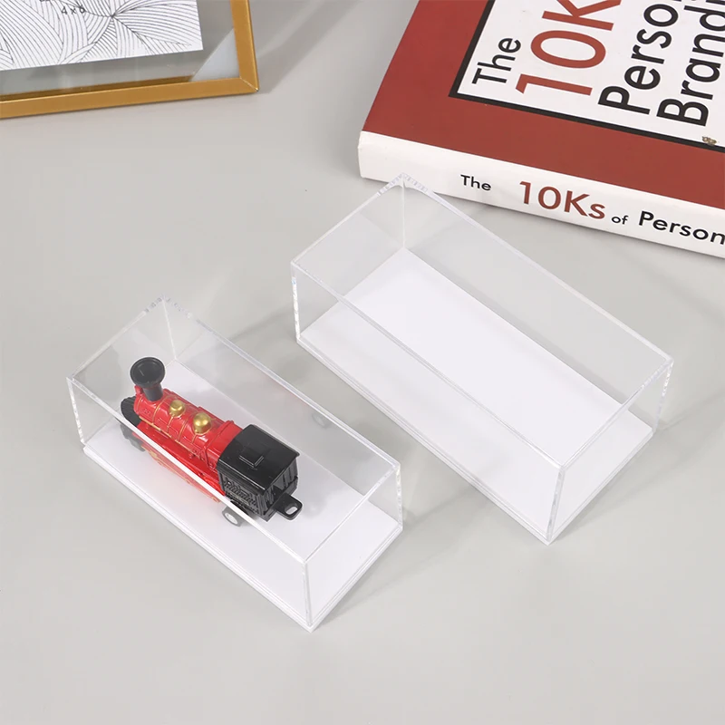 New-1/64 Scale Car Model Display Box Transparent Acrylic Dustproof Case Hard Cover Collectible Miniature Figure Toy Protection