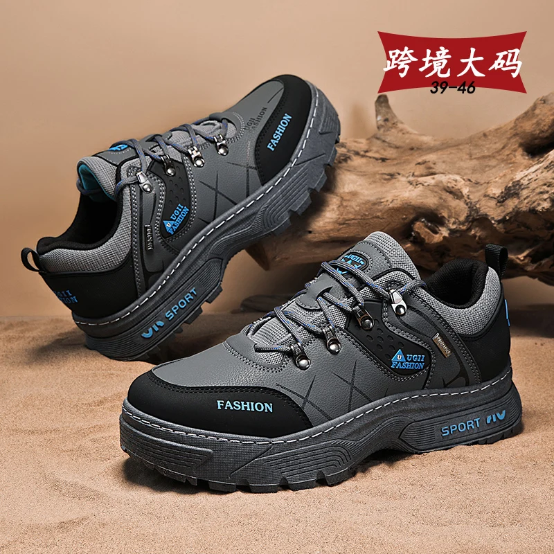 2025 Men's Big Yellow Boots Outdoor Water - Repellent Coating Medium - Top British Style Retro Work Boots Winter Snow Cotton Fas