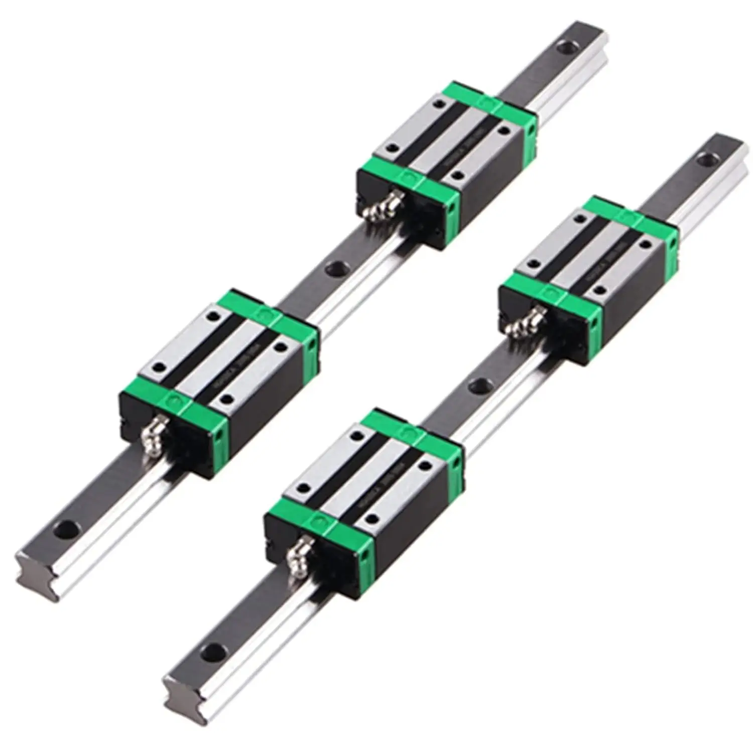 

Linear Guide Rail 2 X HGR 20-2000mm Linear Slide Rail + 4 X Bearing Blocks Linear Guideway Rail for DIY CNC Routers Lathes Mills