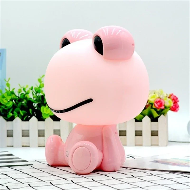 Modern Cute Animal Night Lights for Baby Children\'s Room Pink Green Frog Lamp Christmas Gift Bedroom Beside Deco USB Night Light