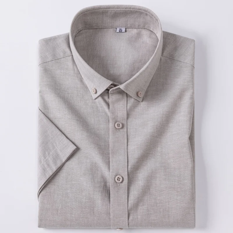 

Anti-wrinkle Shirt For Men’s Short Sleeve Casual Soft Cozy Business Work White Shirt Men Short Sleeve Social Formal Dress Shirt
