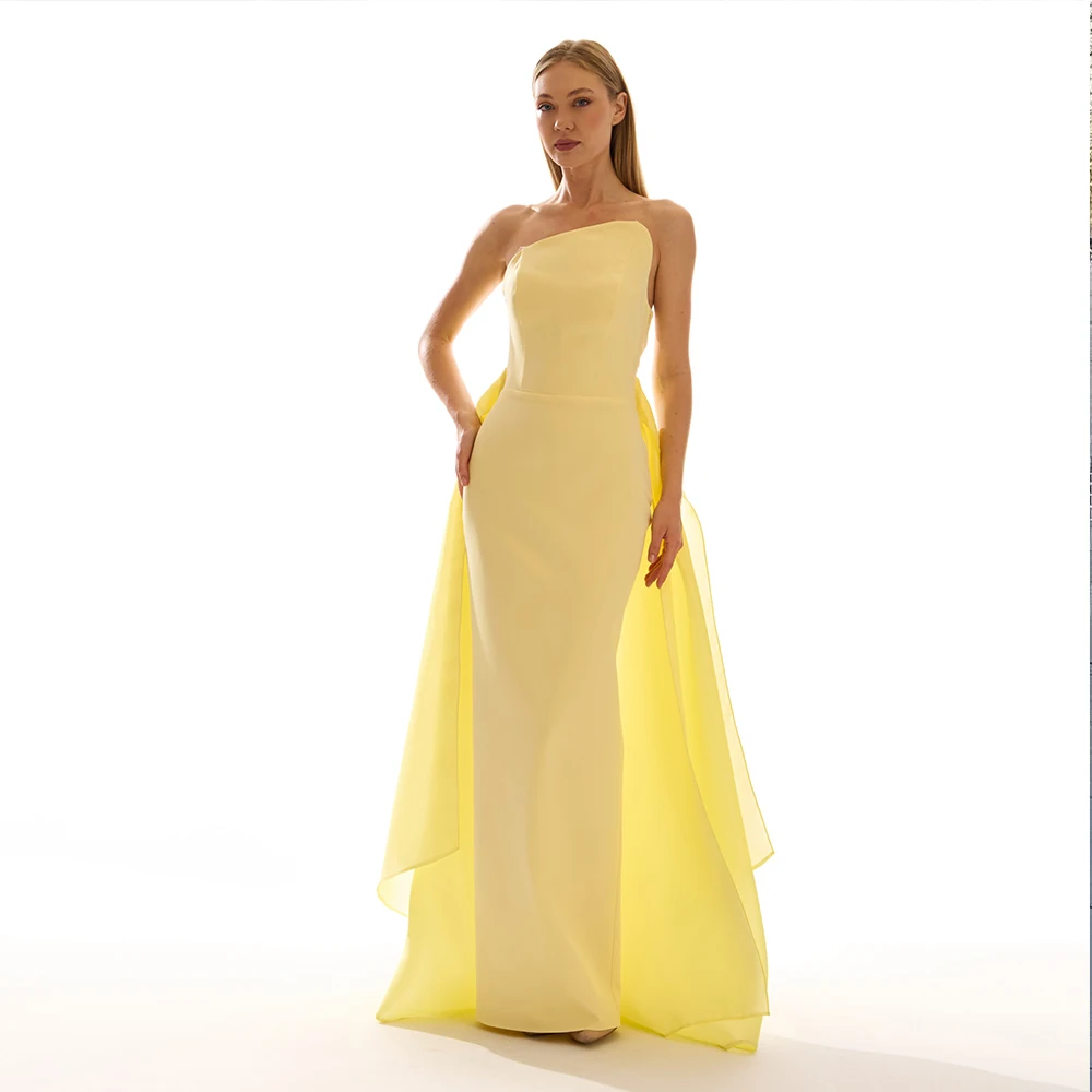 Vestidos de noite sem alças personalizados, bainha elegante, vestidos de baile longos para ocasiões sob medida, vestidos de festa femininos, comprimento até o chão