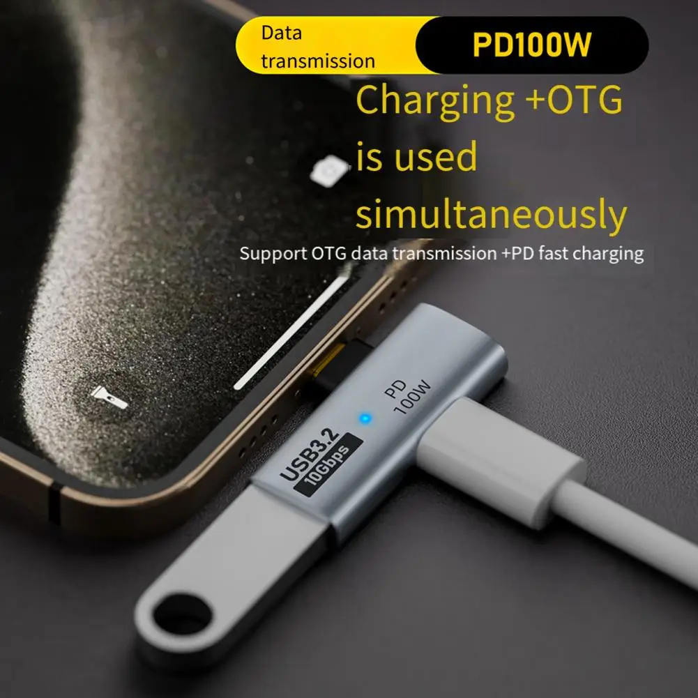 노트북 태블릿용 고속 데이터 전송 C타입 어댑터, 휴대폰 태블릿용 100W Pd 충전, 10gbps, Usb3.2, C타입 Otg