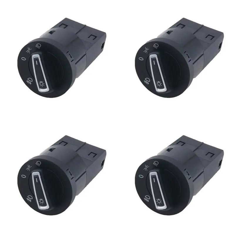 

4X Car Headlight Switch For VW Polo Virtus 2018 2019 2020 2021 2022 2023 2024 6EA941531C 6EA 941 531 C Auto Accessories