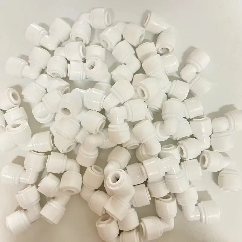 1/5/10/20/50pcs 1/4' Inch Tube to 1/4' Inch Tube Push Fit Elbow Quick Connect Fitting Set for RO Water System