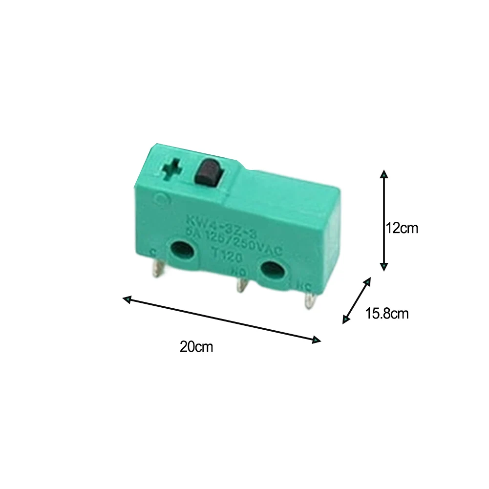 Switch KW4 3Z 3 5A 250VAC Green with Closed Contacts for Electrical Panels and Devices Compact and Lightweight Unit