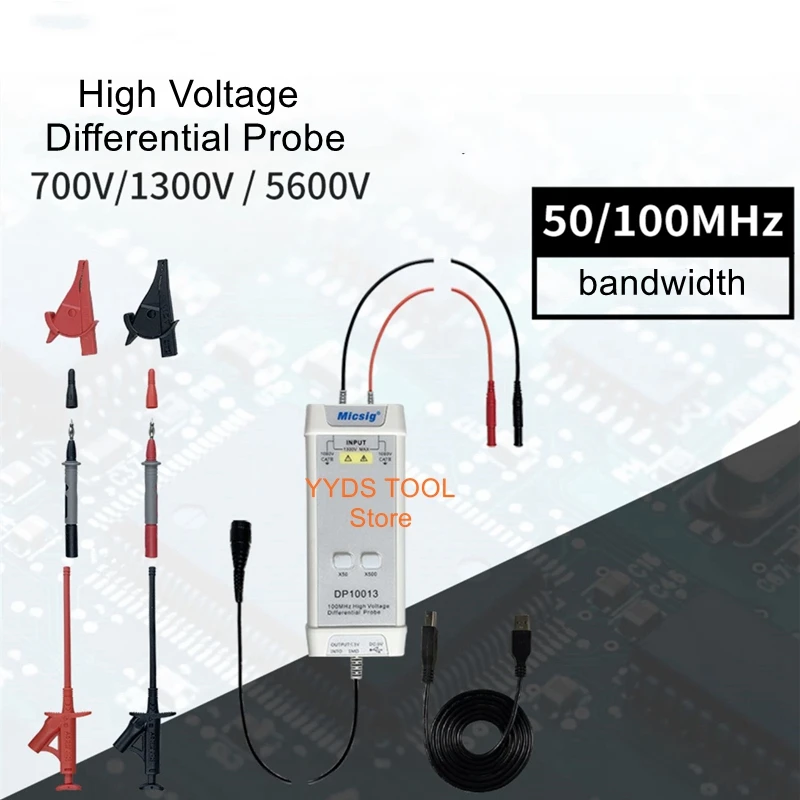 Oscilloscoop High Voltage Differential Probe DP10013 DP5013 DP20003 DP10007 100M Oscilloscoop Probe