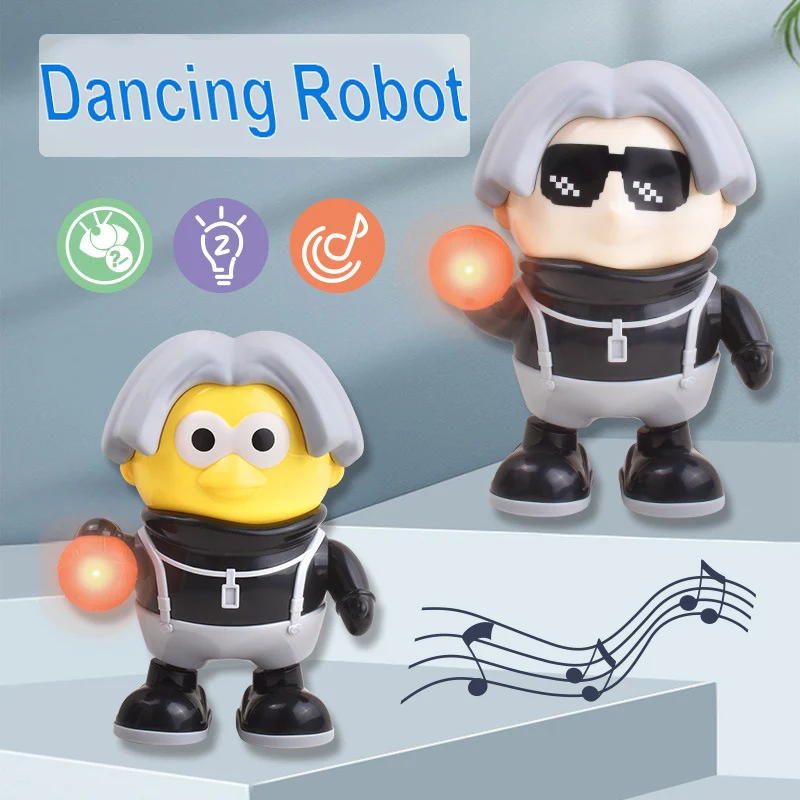 Creative Funny Electric Basketball Dancing Robot Doll Music Lighting Shiny Educational Electronic Walking Robot Kids Toys