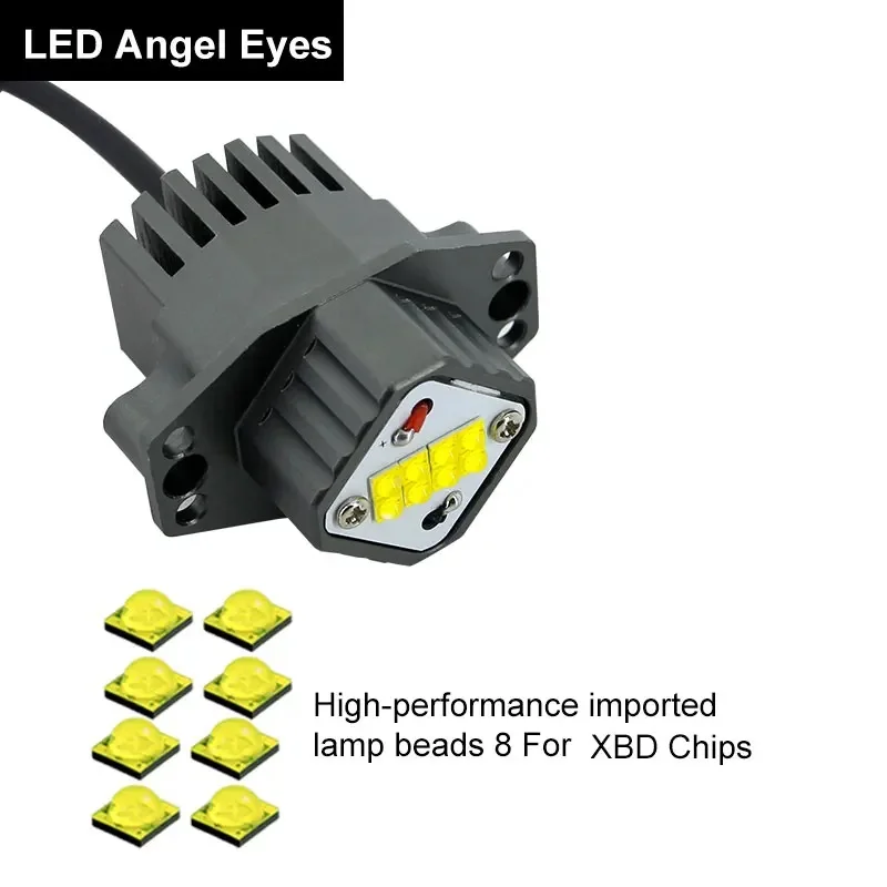 1Set/2x80W 160w LED Halo Ring Marker Angel Eyes Light Bulb White Canbus Error Free For BMW E90 E91 325i 328i 316i 320i 330i