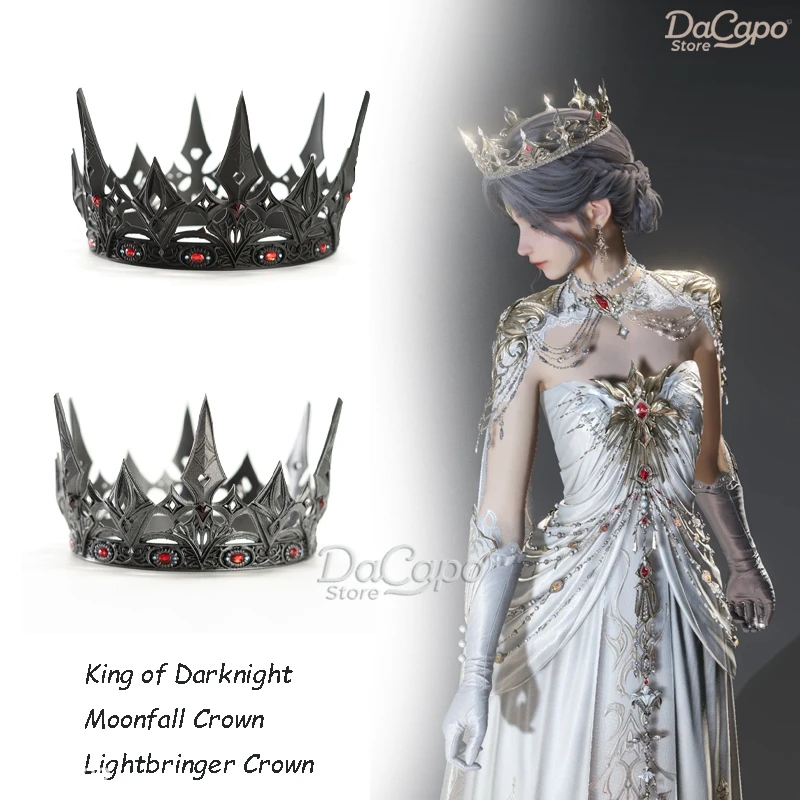 الحب والمساحة العميقة Moonfall Lightbringer تاج Xavier تأثيري الدعامة زوجين تيارا ملك الظلام تاج الرجال النساء الملحقات #1