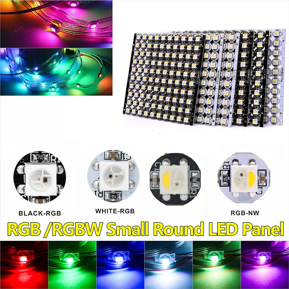 DC5V Black/White WS2812B WS2812 RGB LED Chip Individually Addressable SK6812 RGBWW RGBNW RGBCW LED Chip Built-in WS2812 RGB LED