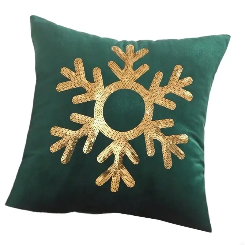 Decorative Velvets Cushion Cover Embroidered Snow Pattern Home Upgrades