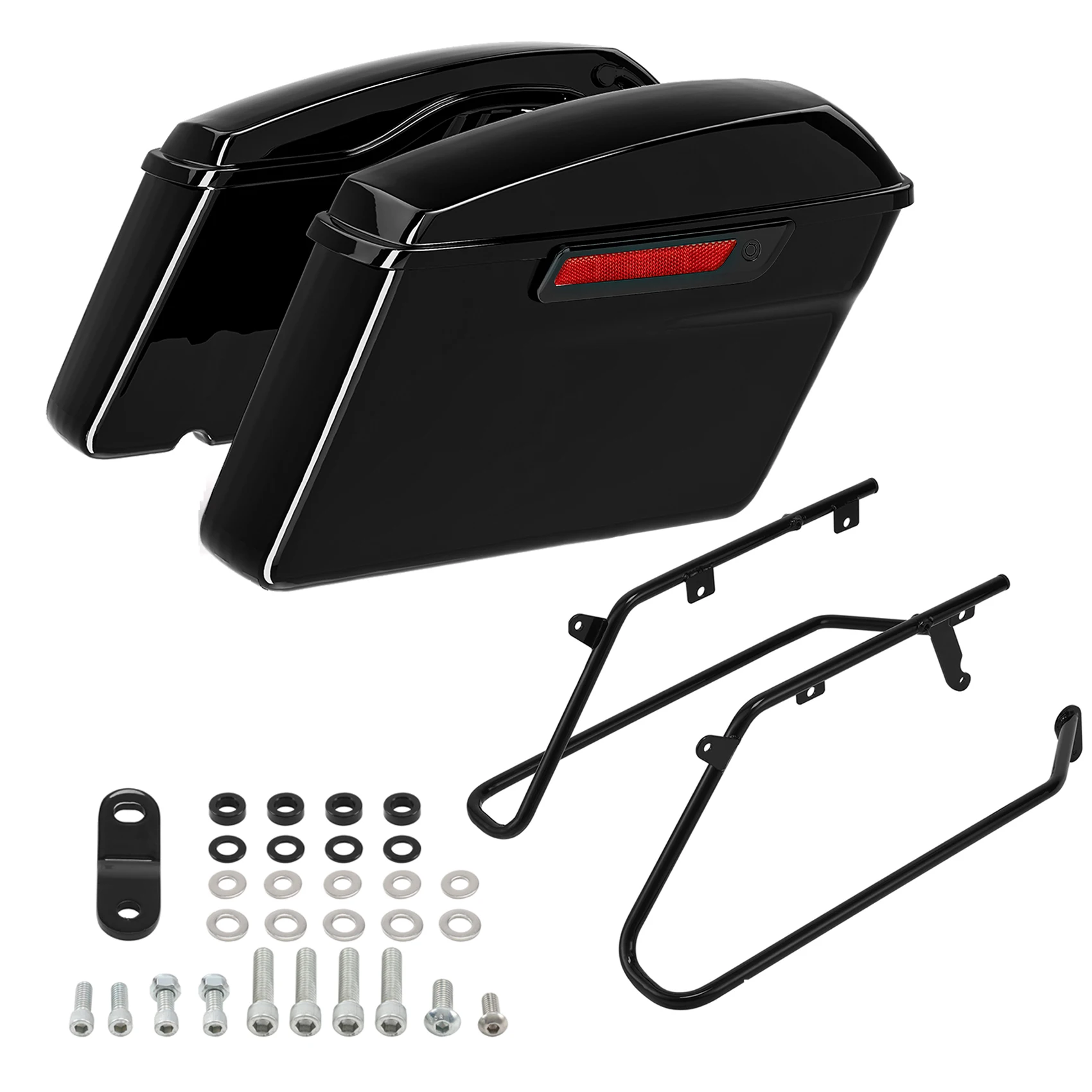 

Hard Saddlebag Conversion Support Brackets Kit Set Fit For Harley Fat Boy FLSTF 2018-2024 Motorcycle Luggage Side Bags