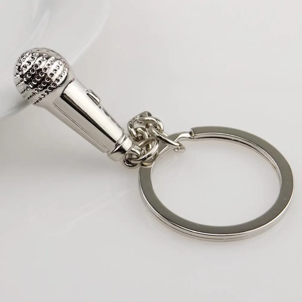 Key Bag Keychain Pendant Halloween Christmas Microphone Keychains Metal Construction Bag Pendant Keychain Creative